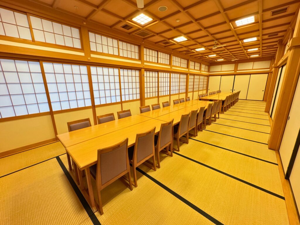 梅蔭禅寺の和室（会食の席）